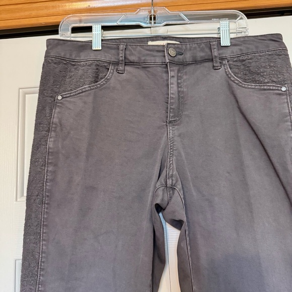 SUNDANCE Petite Grey Embroidered Jeans - Picture 2 of 8